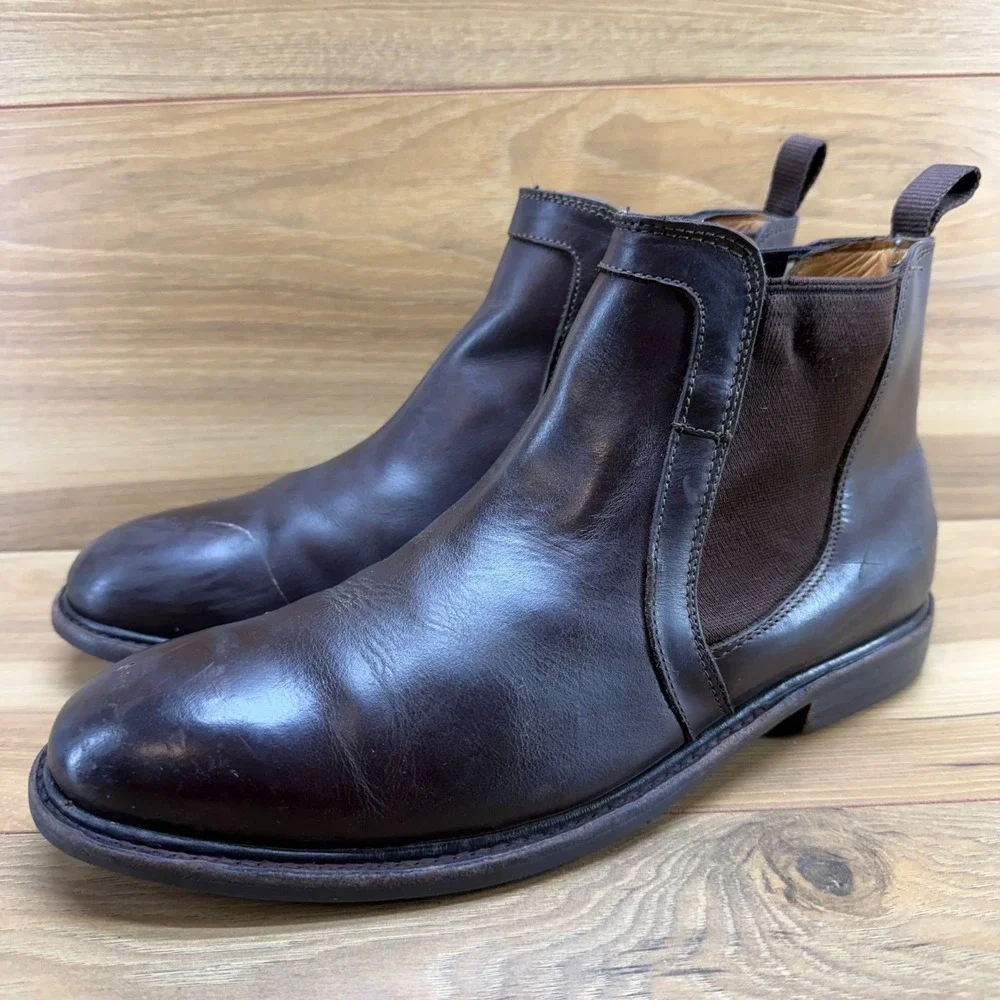 Proxon Chelsea Steel Toe Chelsea Boots Mens 9 Dark Brown Leather Good Year Welt